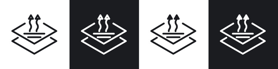 Breathable line icon vector illustration set.