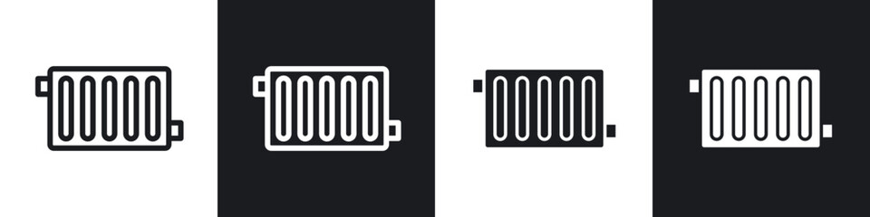 Conditioner heater line icon vector illustration set.