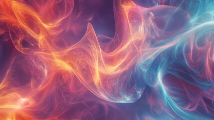 Fototapeta premium Abstract Swirling Light in Pink, Orange, and Blue Hues