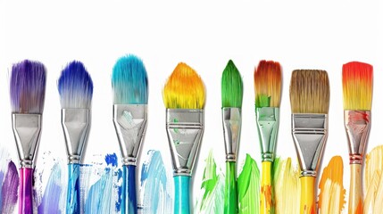 Colorful Paintbrushes and Their Colors