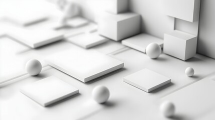 Wireframe Website Layout with Intuitive Navigation and Minimalist Bauhaus Design