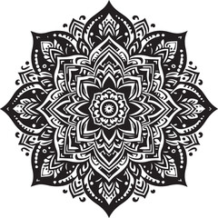 Mandala design silhouette