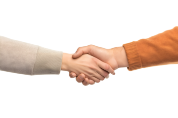 Hands greeting each other isolated