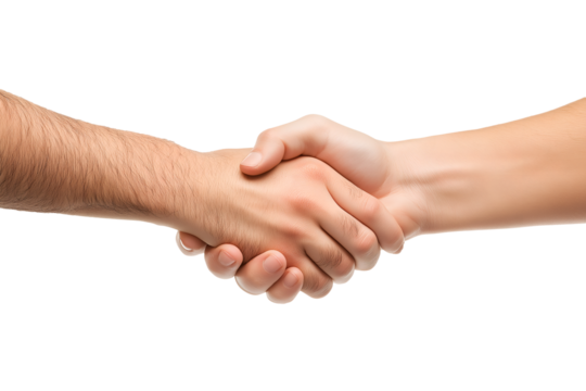 Hands greeting each other isolated