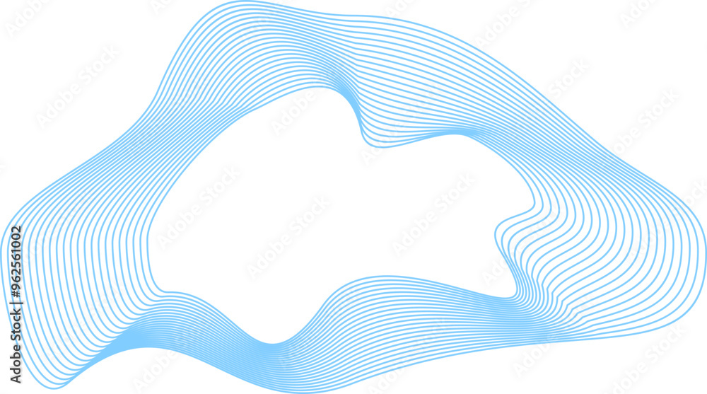 Poster abstract curved wave element
