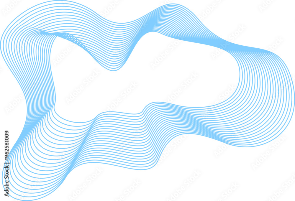 Poster abstract curved wave element