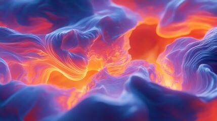 Obraz premium Abstract Swirling Clouds of Blue and Orange