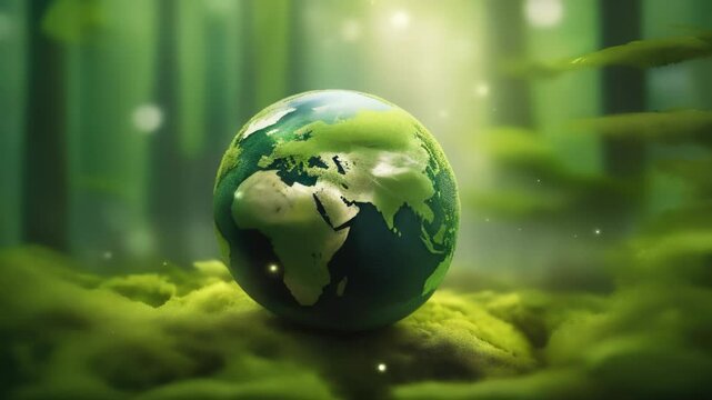 Green Earth in Forest