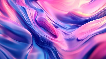 Obraz premium Abstract Wavy Background with Pink, Blue, and Purple Gradient