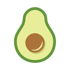 Avocado flat icon isolated on white background for your web and mobile app design