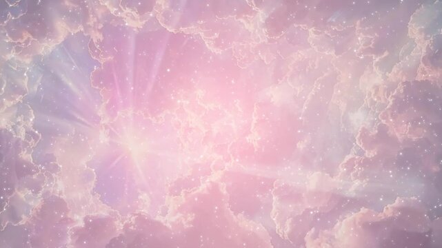 太陽 日差し 雲海 パーティクルBG190_03