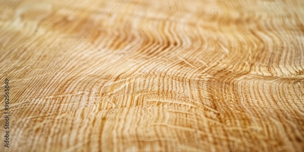 Poster close-up view of a light brown wooden surface featuring a textured finish that highlights intricate,