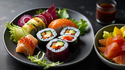 sushi on a plate