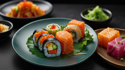sushi on a plate
