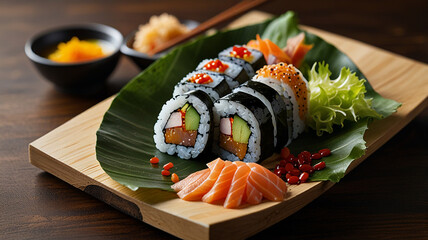 sushi on a plate