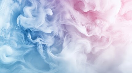 A delicate blend of light blue, pink, and white smoke swirls to create an elegant backdrop for product showcase