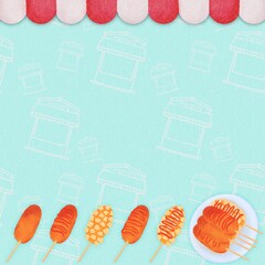 Korean corndog Background