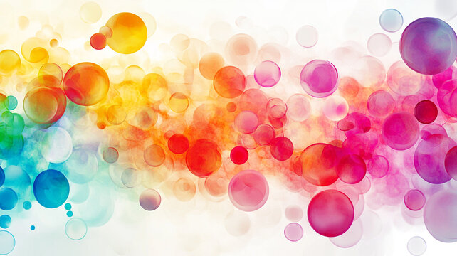 Colorful abstract illustration of overlapping circles creating a vibrant, dynamic background