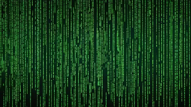 Green Matrix Code Background Animation