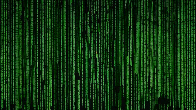 Green Matrix Code Background Animation