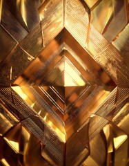 Naklejka premium Golden Geometric Pattern
