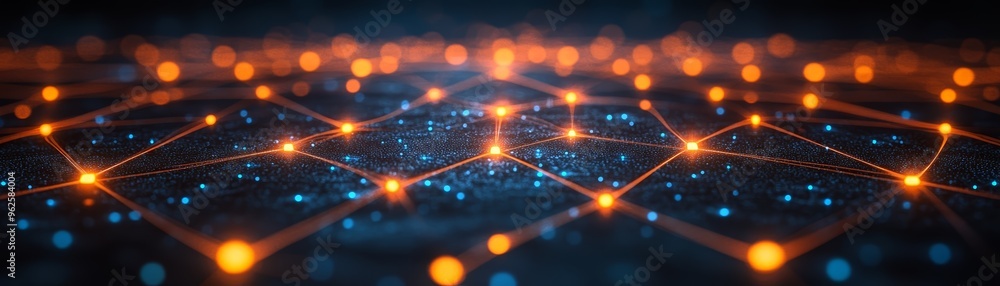 Poster abstract network connection futuristic technology background
