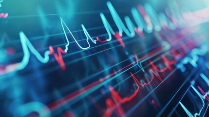 Fototapeta premium ECG Heart Rate Monitor