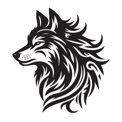 Fototapeta premium Wolf vector Lone Wolf vector Tribal Wolf vector