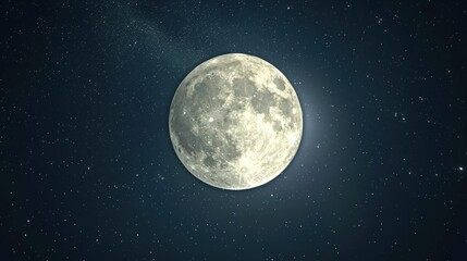 Full Moon in the Night Sky