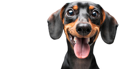 a dog looking at the camera cut out isolated over a transparent png background