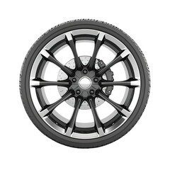 Obraz premium car wheel isolated on white