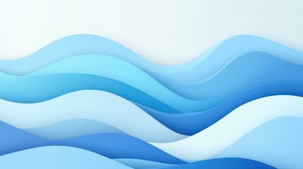 Fototapeta premium Experience serene vibes with a flowing blue curve shape, perfect for health, music, and tranquil visual art.