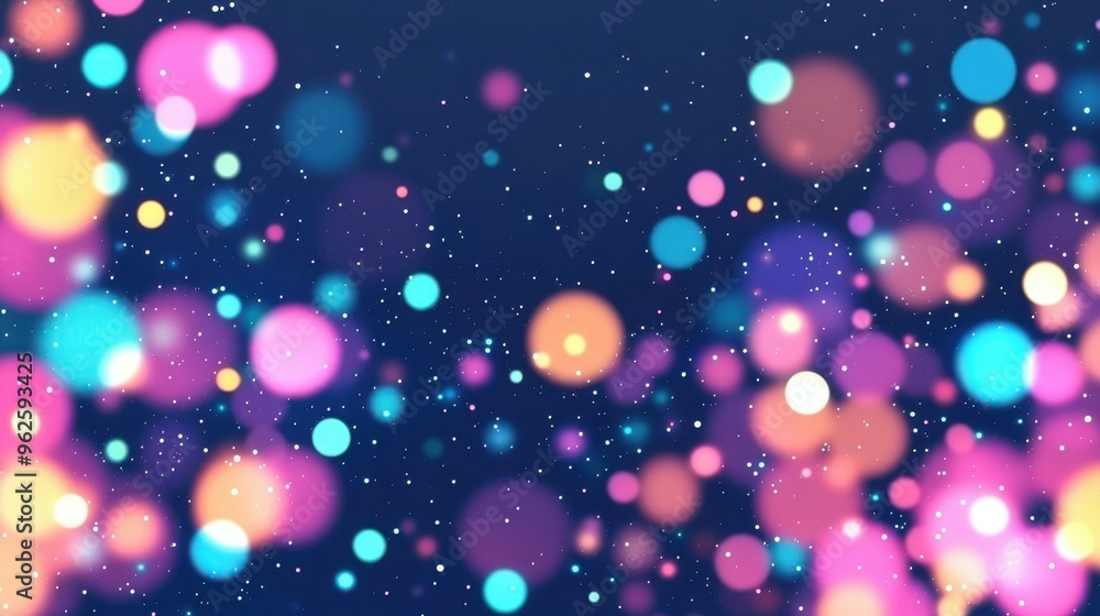 Poster experience a mesmerizing realm where glowing particles merge with dark neon aesthetics, creating a m