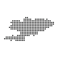 Fototapeta premium kyrgyzstan map icon illustration design