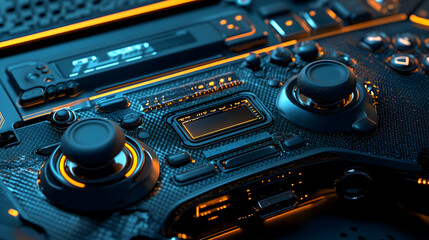 Futuristic Gaming Controller Illustration