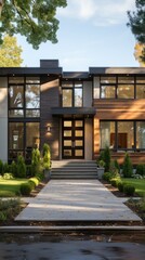 modern house in the park