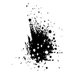 Black Brush strokes isolated on white background. Brush strokes grunge background. Vector brush stroke texture. Black ink, paint splatter.