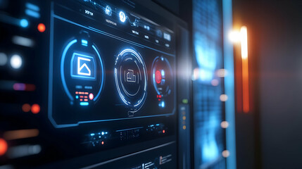 Obraz premium Futuristic Technology Interface Illustration