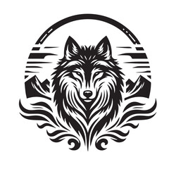 Wolf vector Lone Wolf vector Tribal Wolf vector