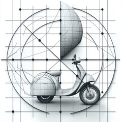 Scooter Design Concept with Geometric Pattern
