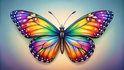 Fototapeta premium Colorful and detailed of a butterfly , nature, wings, vibrant, insect, beauty, detailed, art, flutter, delicate, floating, flora