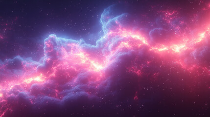 Fototapeta premium A colorful galaxy with pink and blue clouds