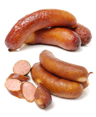 Sausage isolated on white background