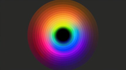 Rainbow Circle Abstract Art