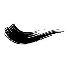 Black Brush strokes isolated on white background. Brush strokes grunge background. Vector brush stroke texture. Black ink, paint splatter.