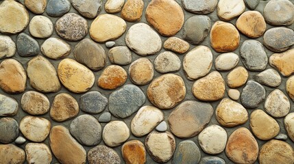 Decorative stone background with small, rounded pebbles arranged in a uniform pattern.