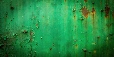 Old iron surface painted green, giving a bright and rustic metal background, iron, surface, green paint, bright