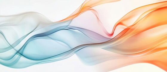 Elegant flowing glass with soft, translucent colors 