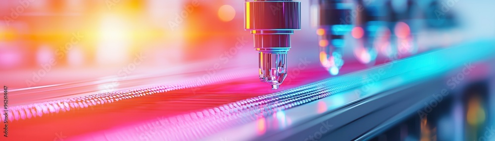 Aufkleber high-tech factory with smart sensors and ai-driven production lines, showcasing the future of manufa