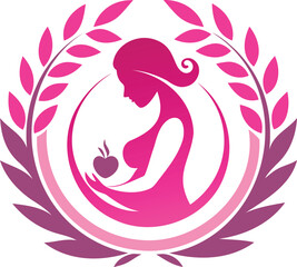 pink logo for pregnant women
